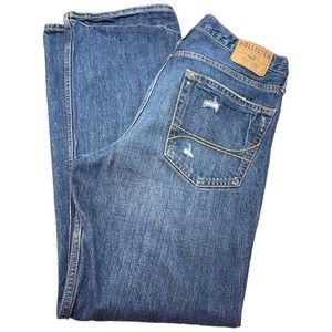 Hollister men’s size 36x32 straight leg casual cotton denim blue jeans